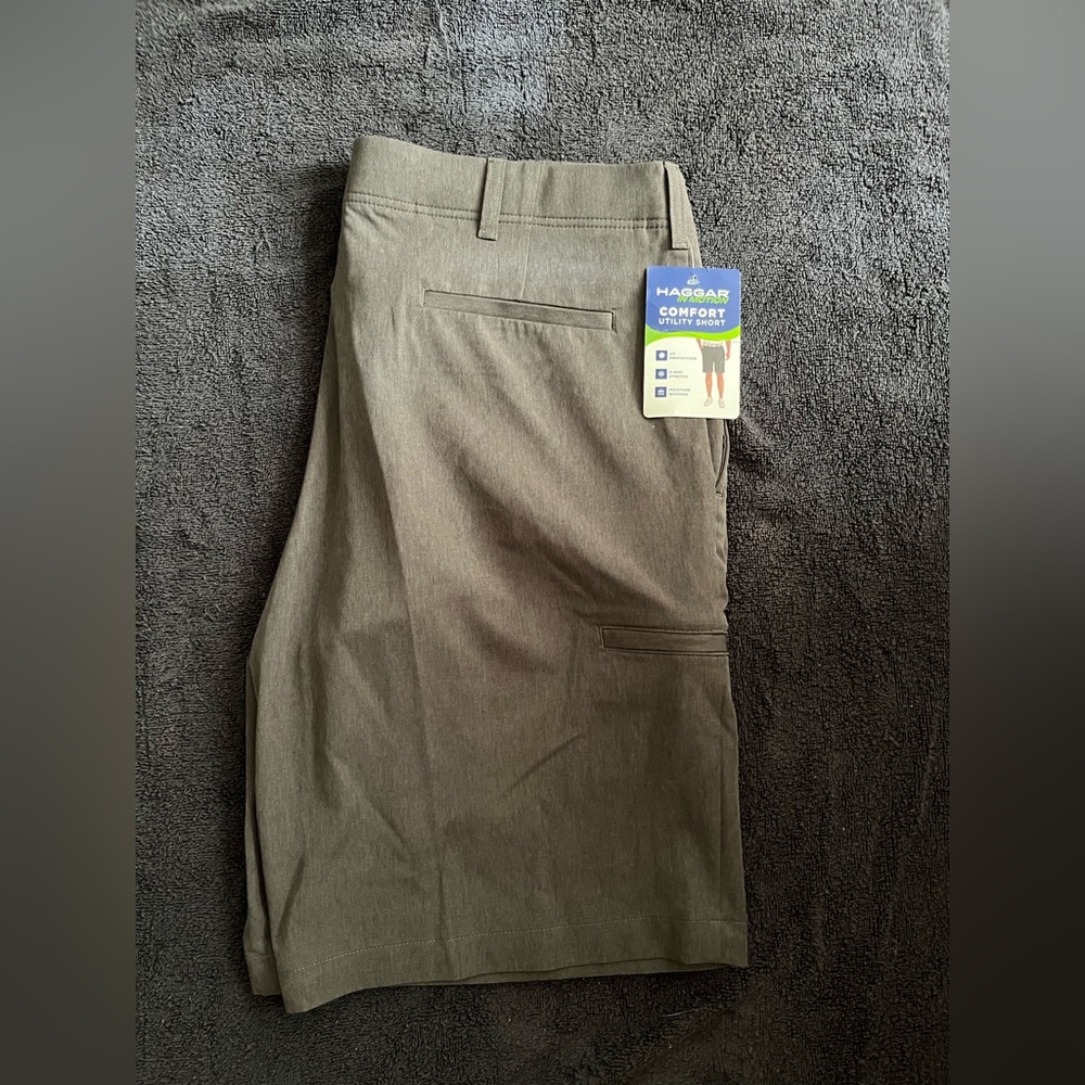 Dark grey utility shorts